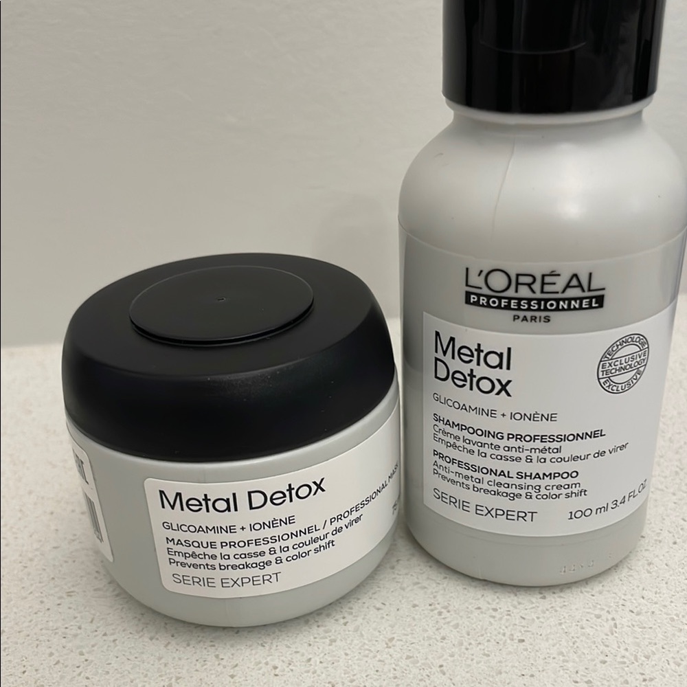 Metal Detox Shampoo and Mask Set - Black and White